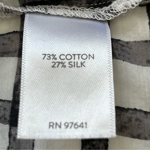 J. Jill Black White Button Down Blouse Tie Front sleeveless Shirt Top Gingham - Picture 4 of 6